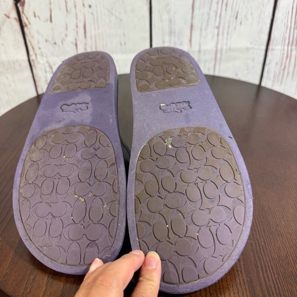 COACH ULLA SLIDE purple in size 9 GUC - Picture 5 of 11